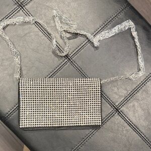 Dazzling Silver Rhinestone Clutch